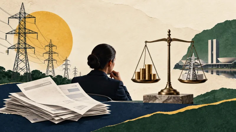 Colagem editorial clean sobre aneel analisa impacto da reforma tributária no setor elétrico