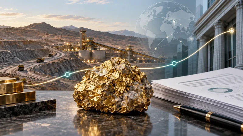 Mina de ouro, minério e documentos financeiros representam empréstimo da Aura Minerals