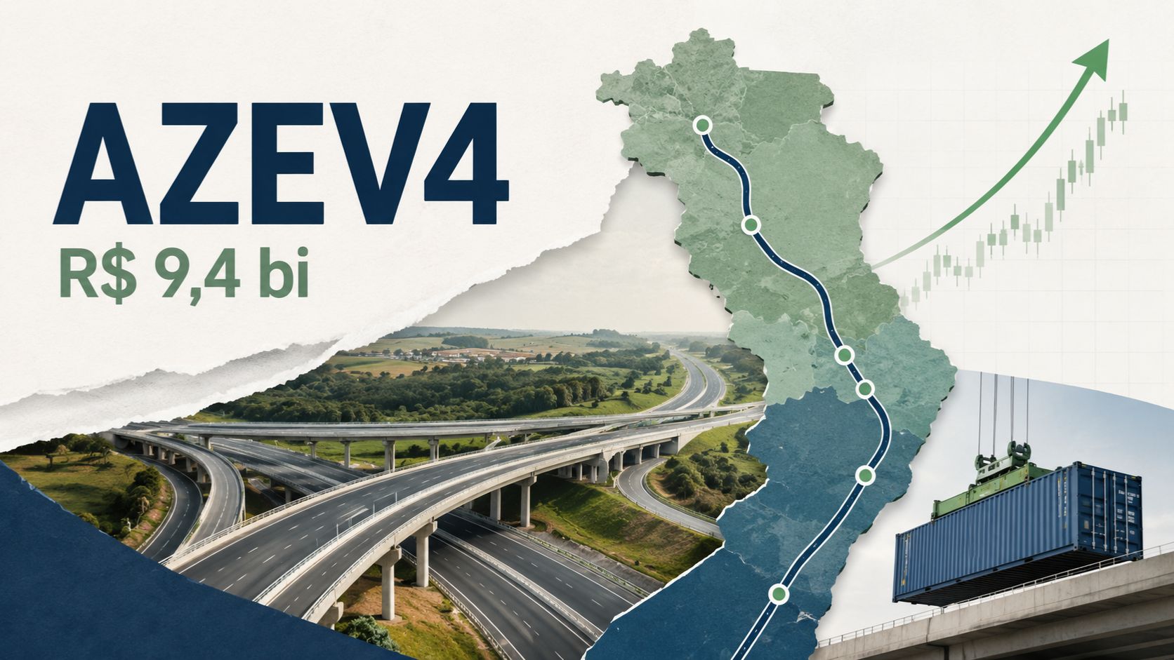 Ações AZEV4 dispararam após Azevedo & Travassos assinar contrato da Rota Mogiana, concessão de 520 km que prevê R$ 9,4 bilhões em investimentos.