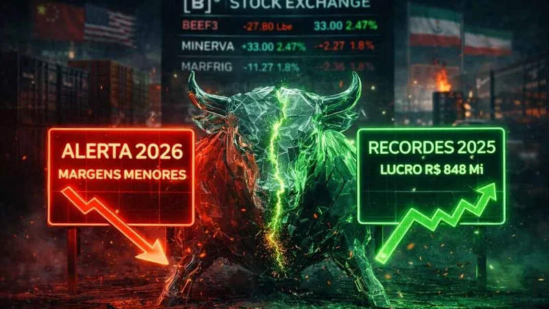 BEEF3: Minerva lucra R$ 848 mi e bate recorde, mas acende alerta para 2026