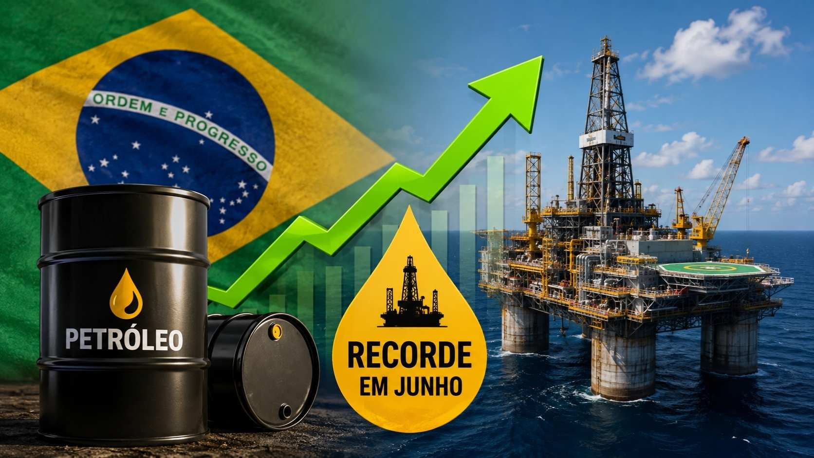 Brasil bate recorde de produção de petróleo em junho