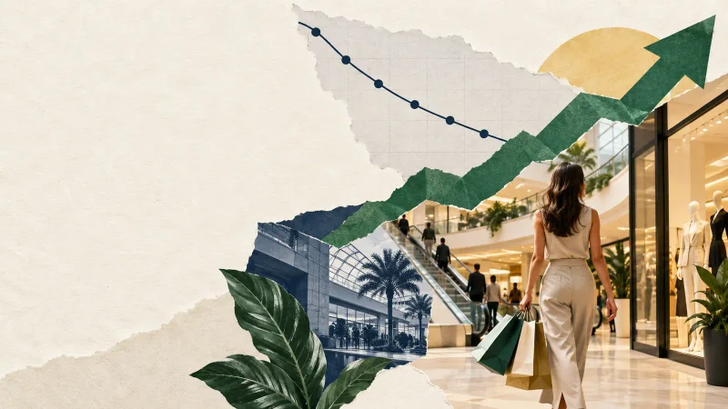 Colagem editorial clean sobre cyrela, localiza, magalu e vamos saltam mais de 20%