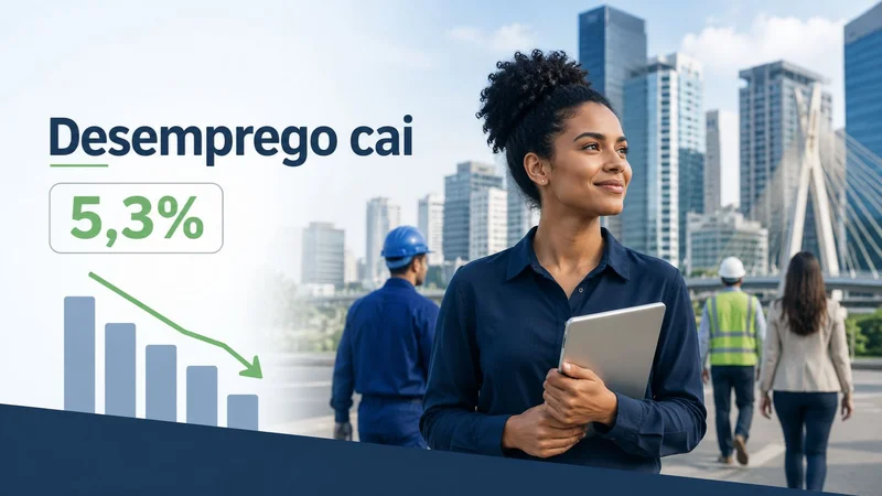 Desemprego caiu para 5,3% no trimestre encerrado em julho e Brasil atingiu recorde de 103,3 milhões de pessoas ocupadas, segundo o IBGE.
