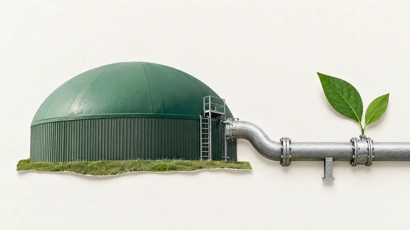 Colagem ilustrativa: MME propõe meta de 1% de descarbonização com biometano em 2027