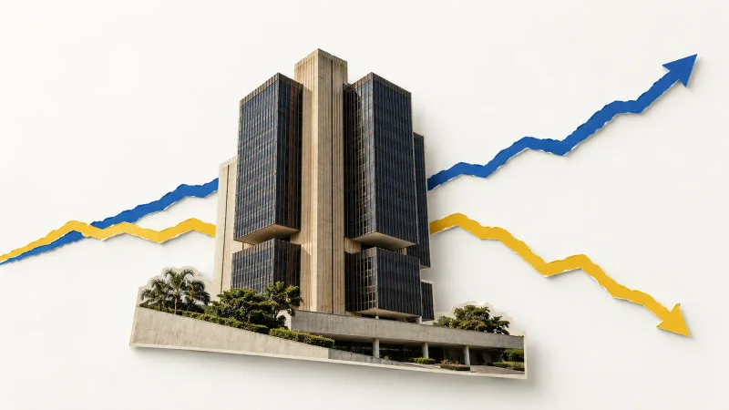 Colagem ilustrativa: JPMorgan rebaixa BB e eleva Bradesco; ações divergem na B3
