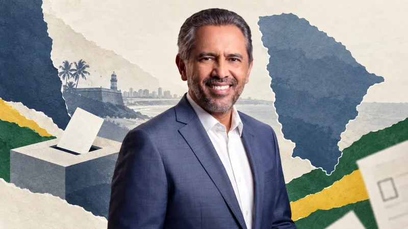 Colagem com Elmano De Freitas, eleito governador de Ceará