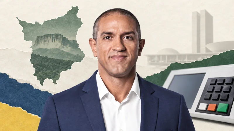 Colagem com Arthur Henrique, eleito governador de Roraima