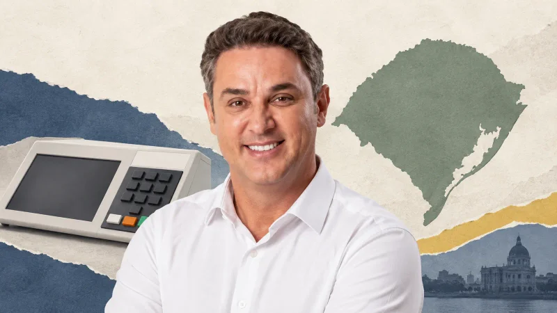 Colagem com Zucco, eleito governador de Rio Grande do Sul