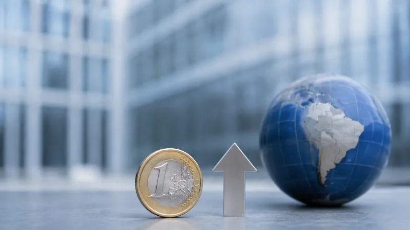 Moeda de Bitcoin com elementos ascendentes representando entrada institucional em ETFs