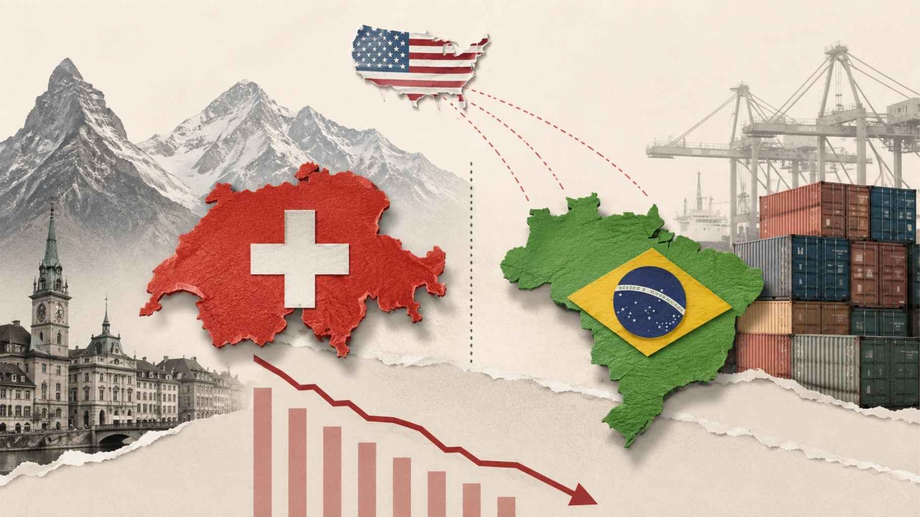 EUA taxam Suíça em 12,5%, mas tarifa do Brasil chega a 37,5%