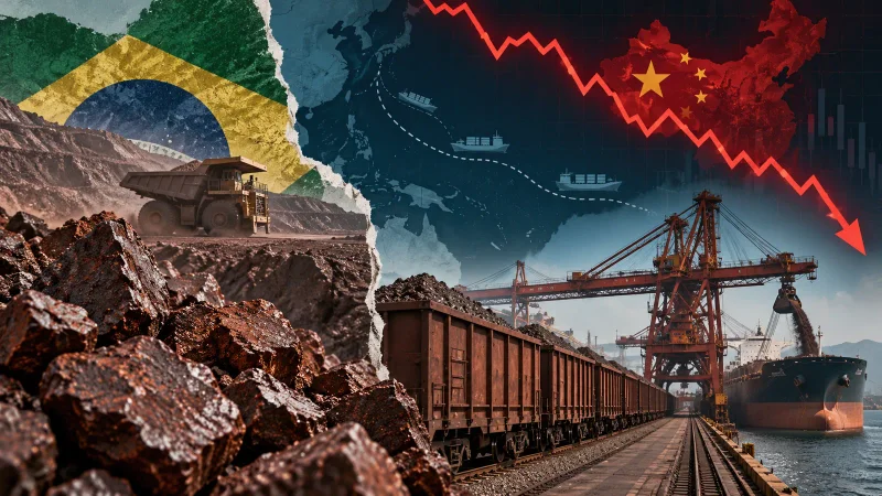 Minério de ferro, vagões e terminal portuário genérico
