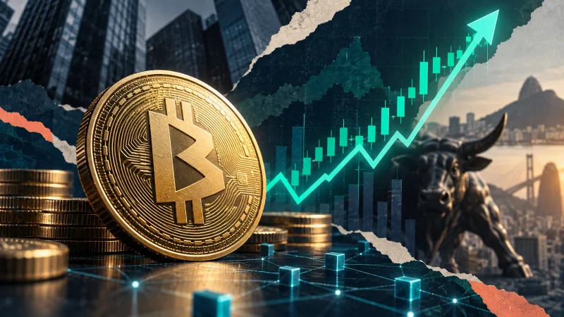 Bitcoin físico genérico e gráfico digital sem marcas