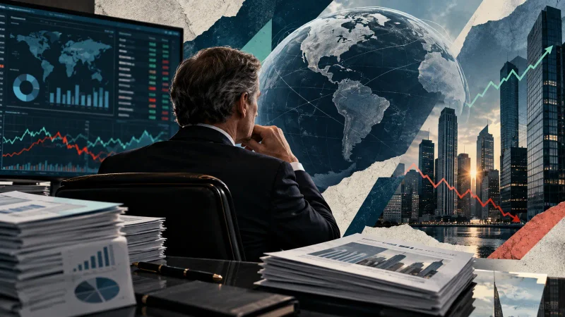 Edifícios financeiros, carteira institucional e gráfico neutro