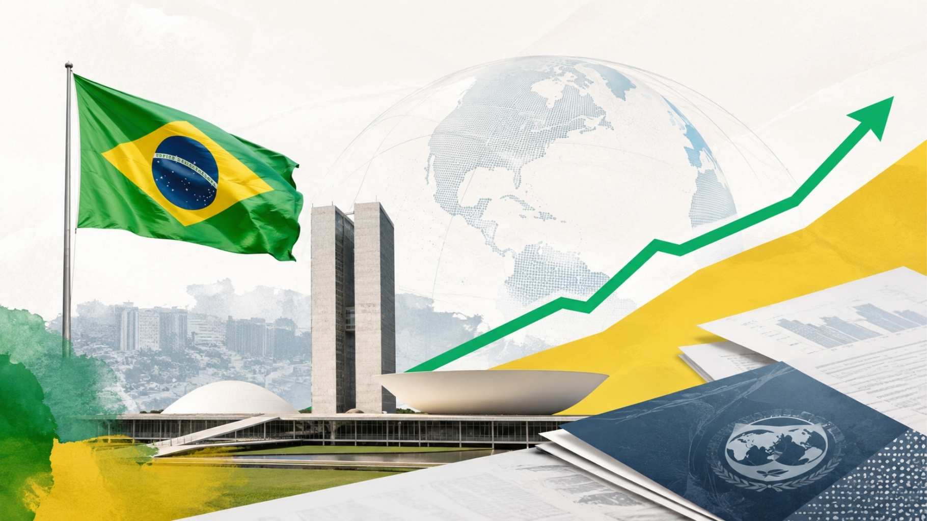 FMI projeta crescimento de 2,4% para o PIB do Brasil em 2026.
