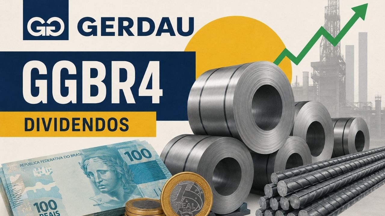 Gerdau anuncia R$ 451 milhões em dividendos de R$ 0,23 por ação para investidores de GGBR4 e GGBR3