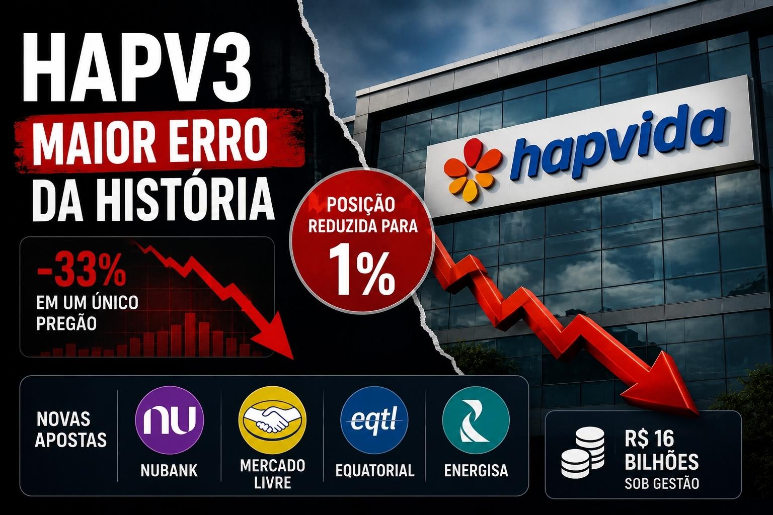 Hapvida (HAPV3) foi o maior erro da Squadra; gestora reduz posição