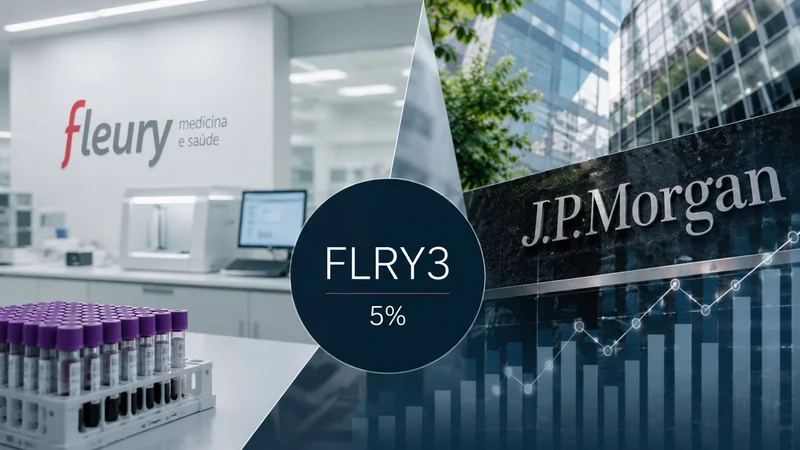 J.P. Morgan aumenta participação no Fleury para 5,01%, com 27,4 milhões de ações FLRY3. Banco diz que operação tem finalidade de investimento.