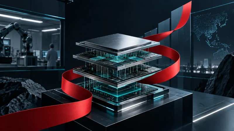 Colagem clean de arquitetura tridimensional de chips