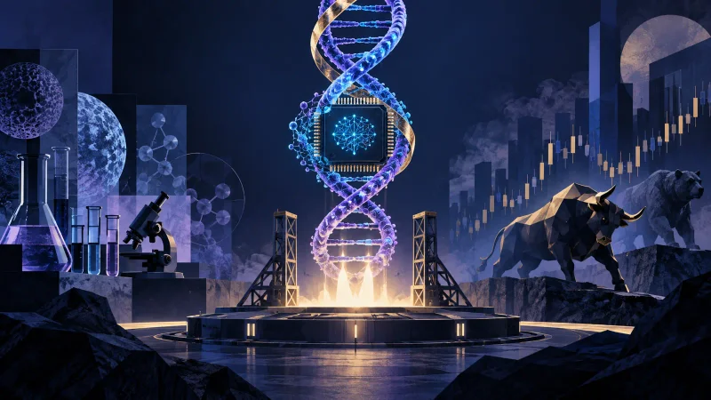 Colagem clean de DNA, chip e abertura de capital
