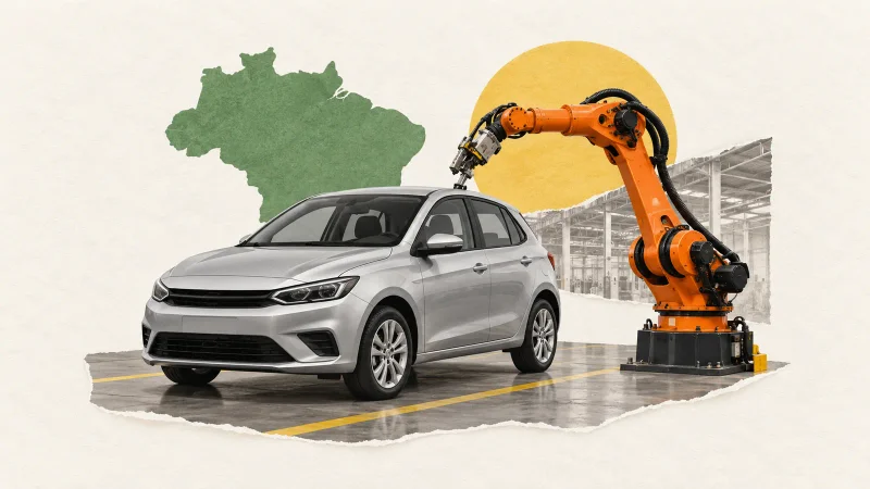 Colagem ilustrativa: Anfavea eleva previsão de vendas para 3,1 milhões em 2026
