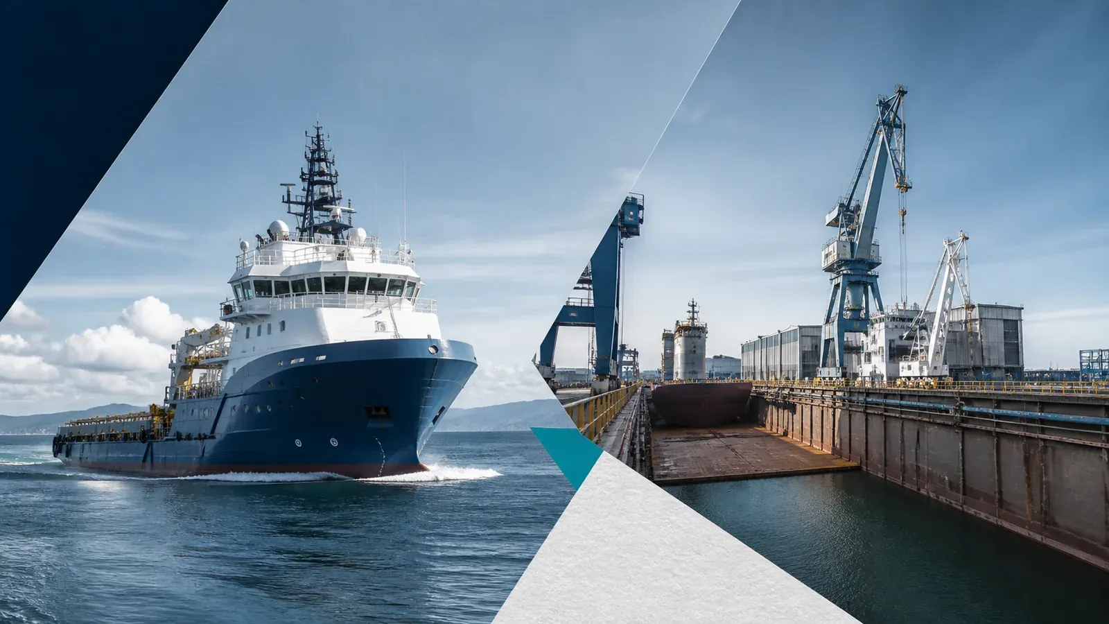 Navio de apoio offshore e estaleiro representam a aquisição da Dock Brasil pela OceanPact