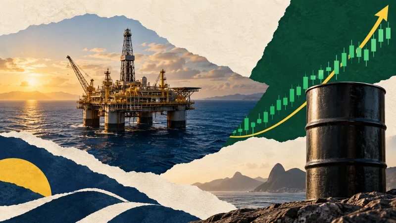 Colagem editorial clean sobre petr4 salta mais de 10% e renova máxima histórica acima de r$ 56