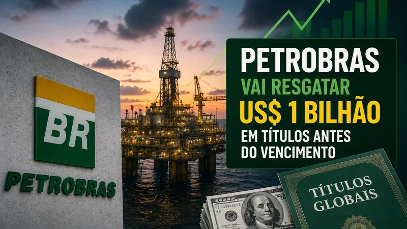 Petrobras (PETR4) anunciou resgate antecipado de aproximadamente US$ 1 bilhão em títulos globais com vencimento em 2028.