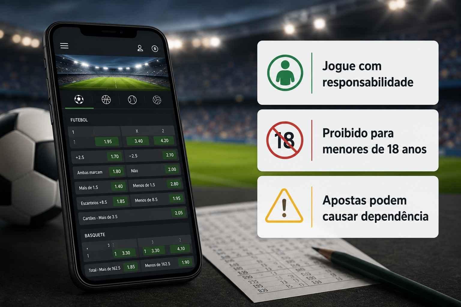 Nova regra obriga advertências em toda propaganda de aposta no Brasil