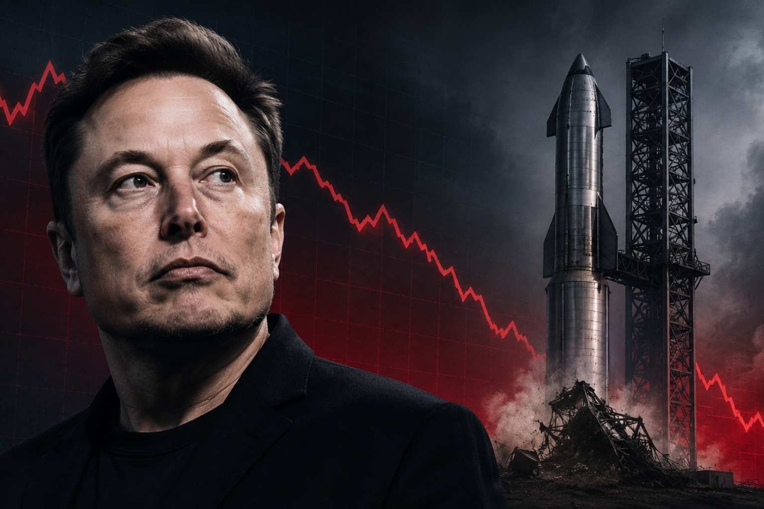 Ações da SPACEX despencam nessa segunda