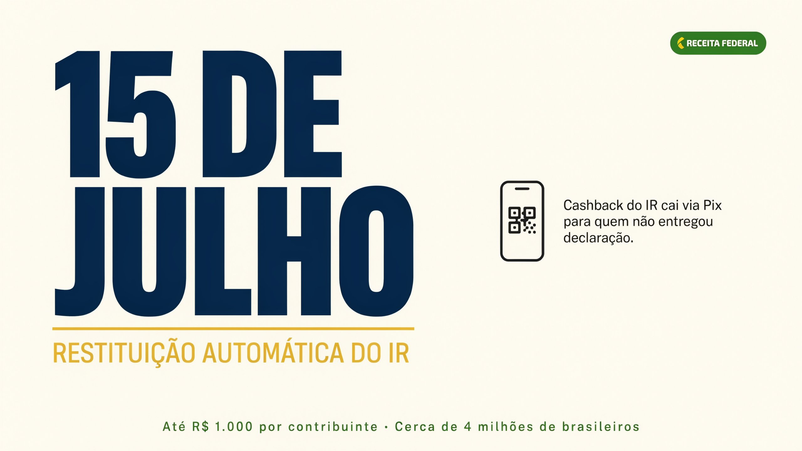 Cashback do Imposto de Renda