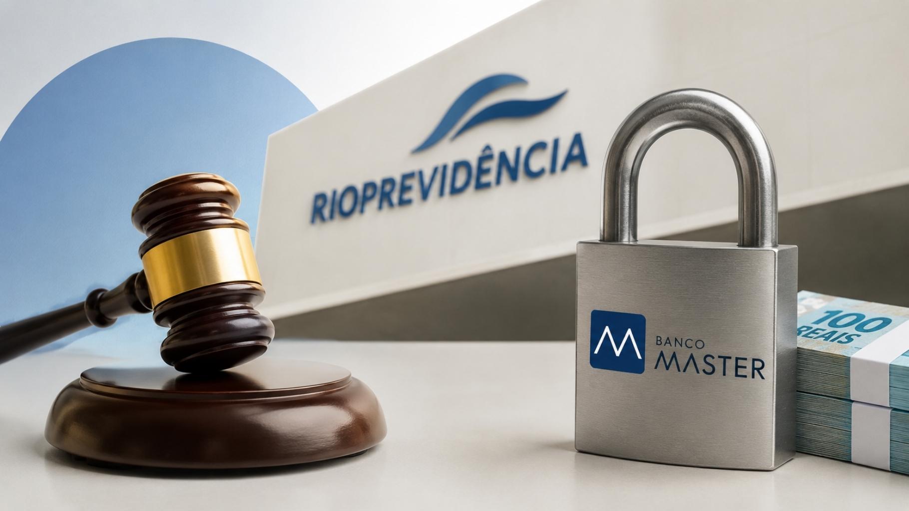 Justiça bloqueia R$ 135 milhões após prejuízo do Rioprevidência em fundo ligado ao Banco Master.