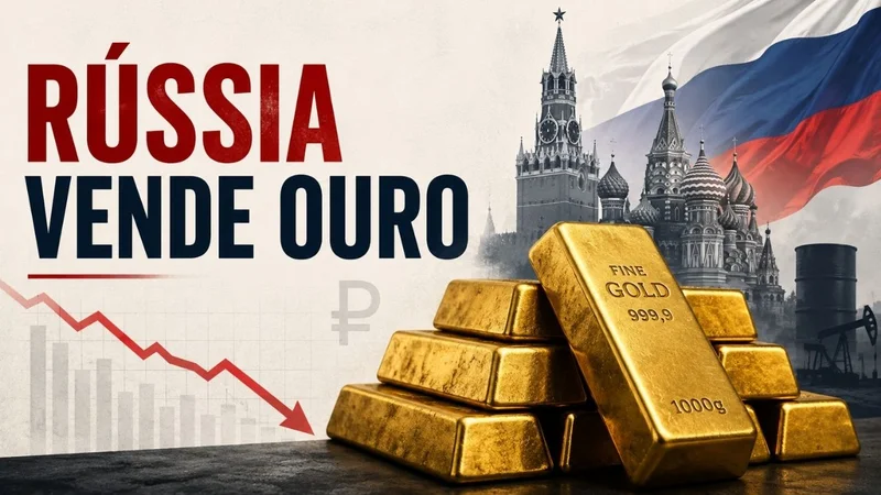 Rússia vende toneladas de ouro para compensar déficit público durante a guerra na Ucrânia