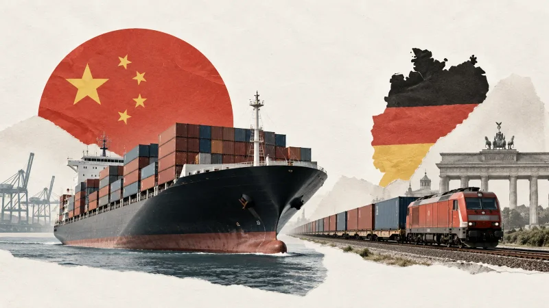 Colagem ilustrativa: Alemanha veta compra de empresa logística pela Cosco
