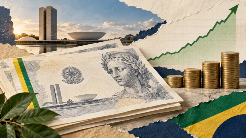 Colagem editorial clean sobre tesouro ipca+ acumula ganho perto de 30% desde máxima das taxas