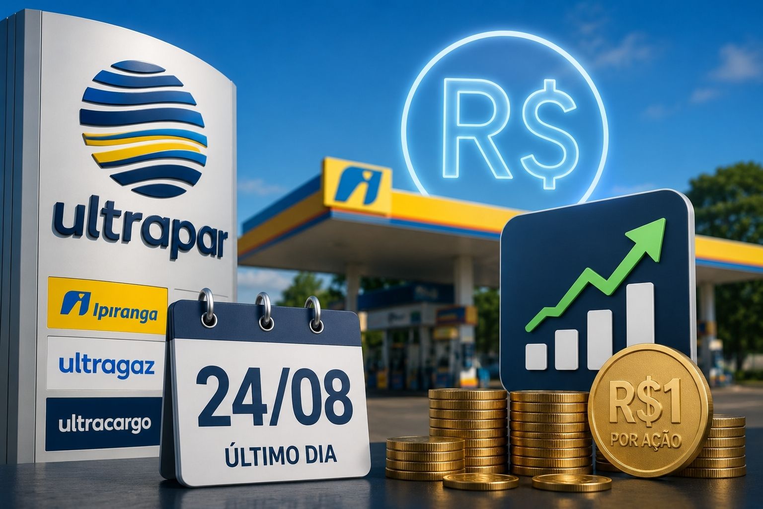 Ultrapar (UGPA3): hoje é último dia para receber R$ 1 por ação