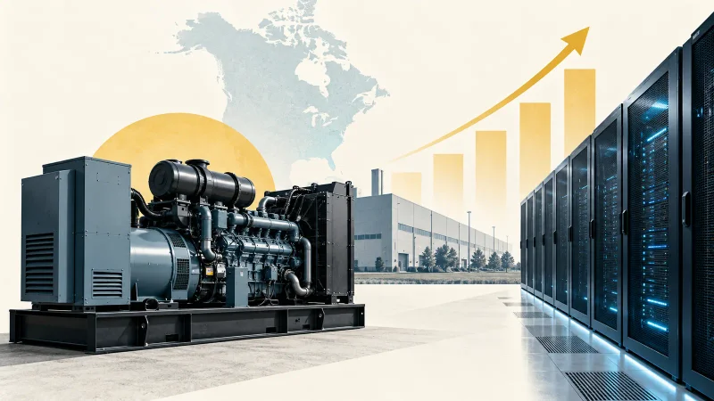 Gerador industrial, servidores e fábrica em colagem editorial